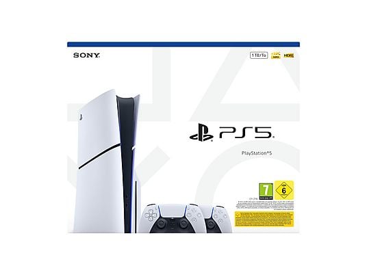 SONY PS5 Disc + 2 DualSense, White