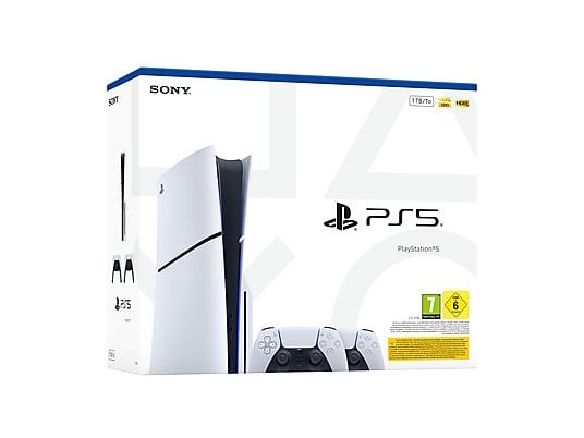 SONY PS5 Disc + 2 DualSense, White