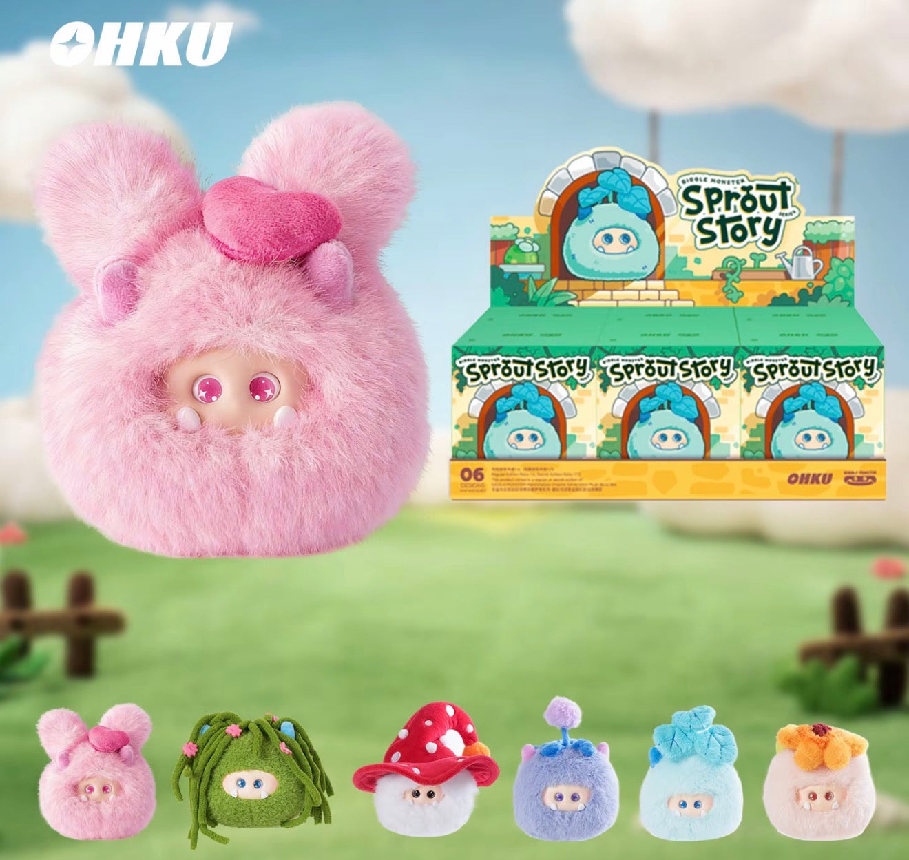 OHKU GIGGLE Monster Sprout Story Series Plush Blind Box