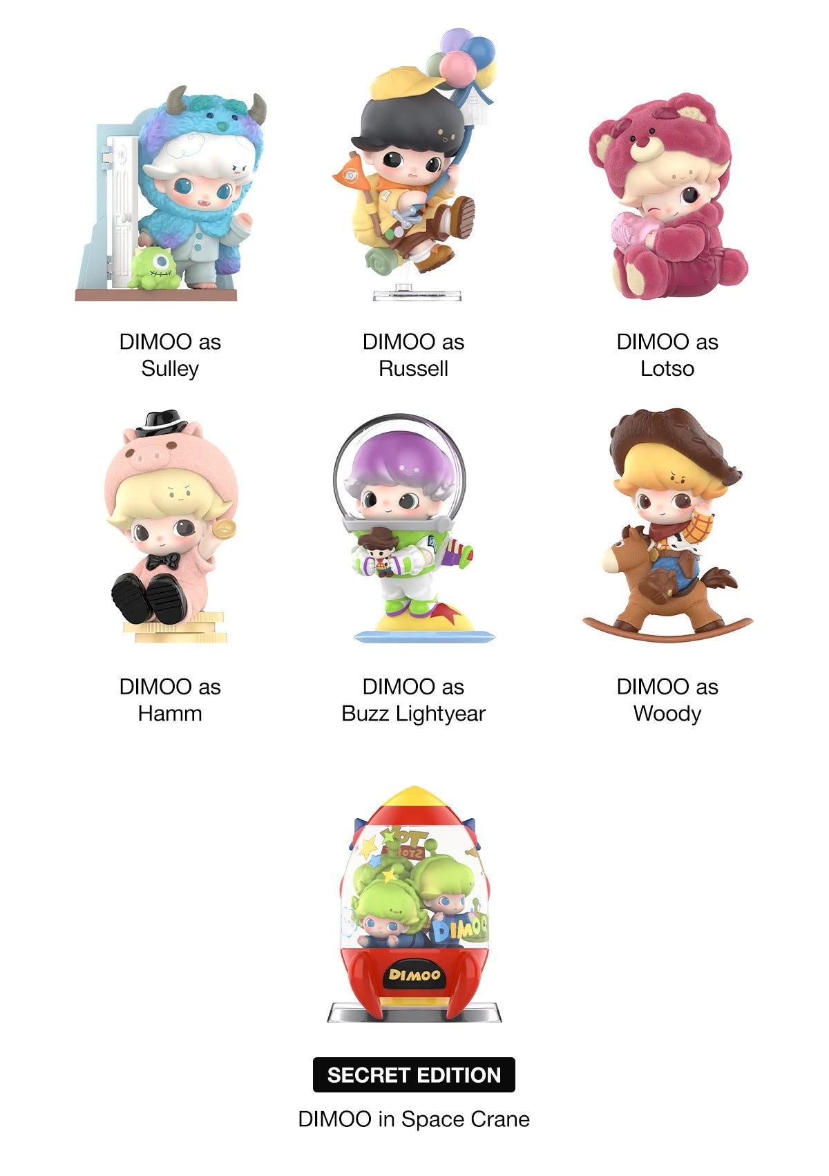 POP MART - DIMOO WORLD × PIXAR Series Figures